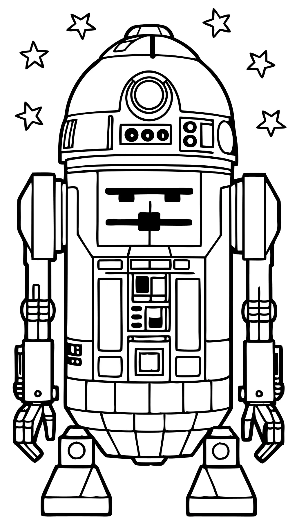 coloriages Star Wars R2D2